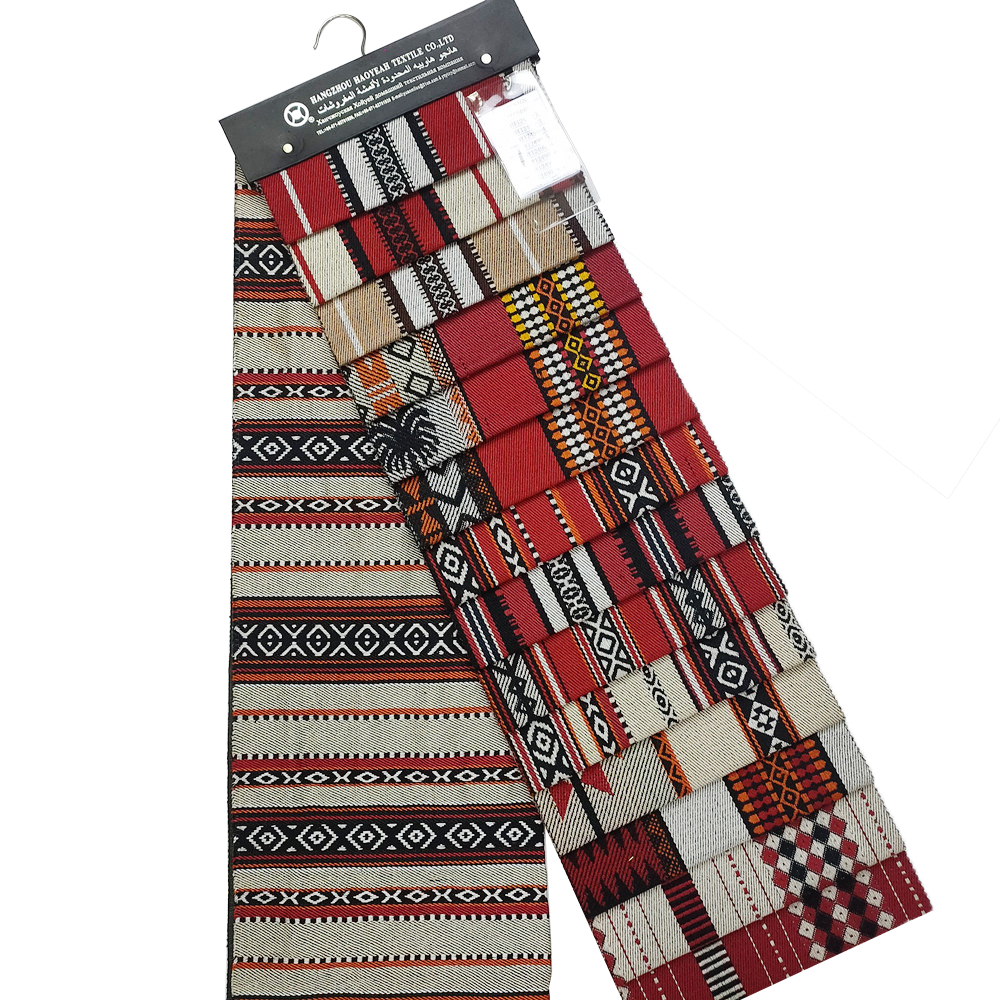 Custom Arabica Style Rubrum Nigrum Jacquard Sadu Stibadium Upholstery fabricae