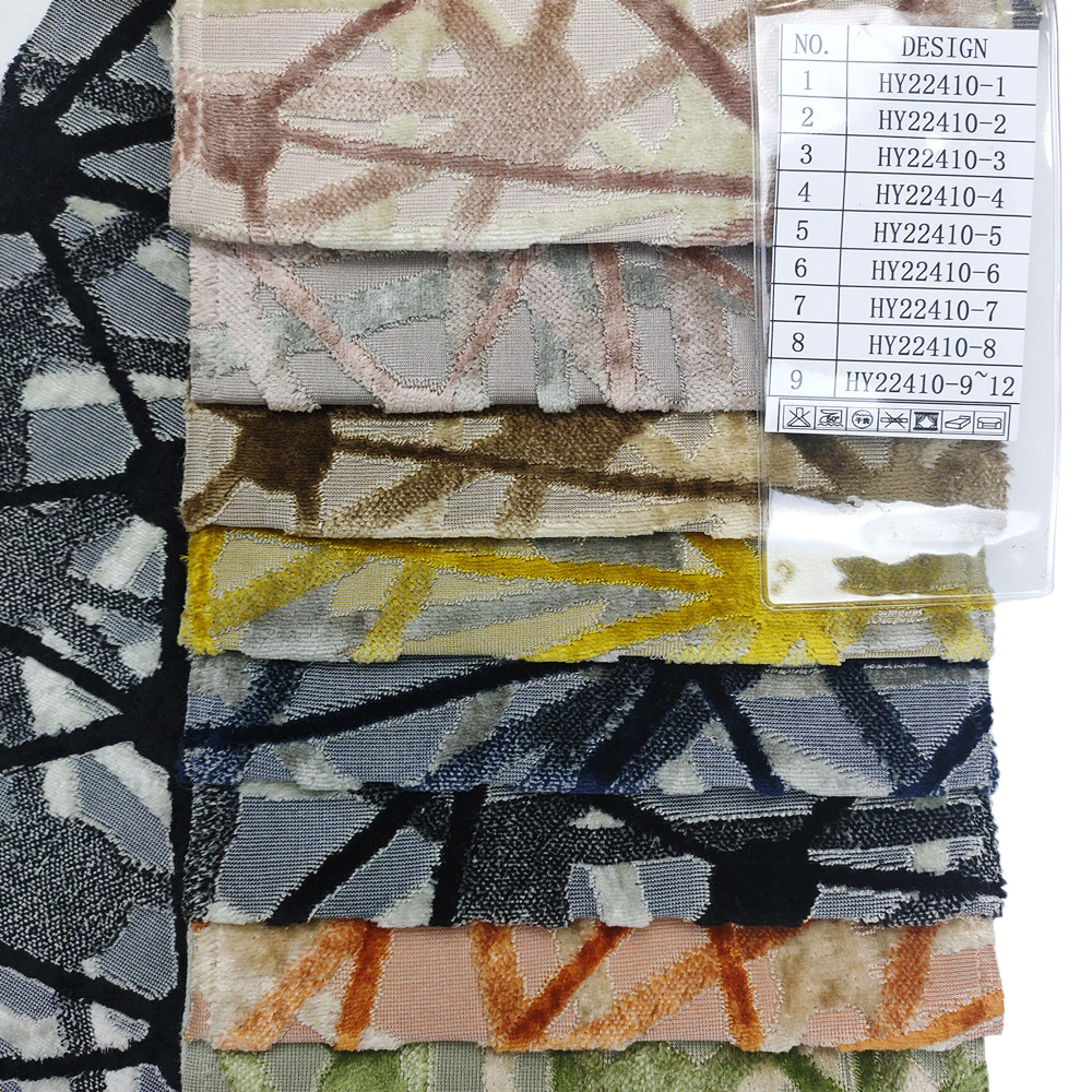Geometrica Design LAETUS Polyester Jacquard Cuttura Contumam Velvet Stibadium fabricae 