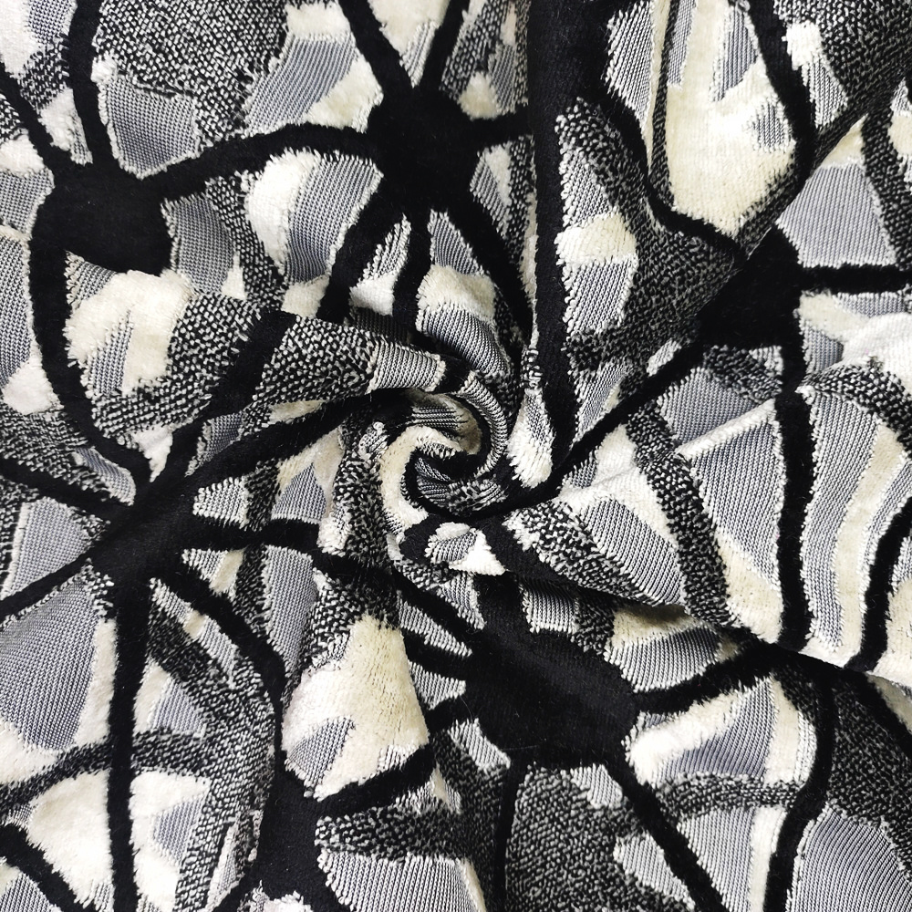 Geometrica Design LAETUS Polyester Jacquard Cuttura Contumam Velvet Stibadium fabricae 