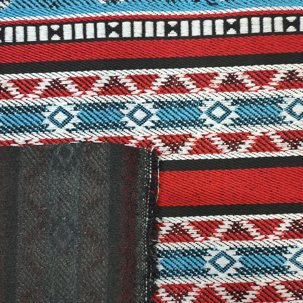 Arabica style sadu polyester bombacio bis tincto jactum jacuard fabricae ad lectum et sacculum