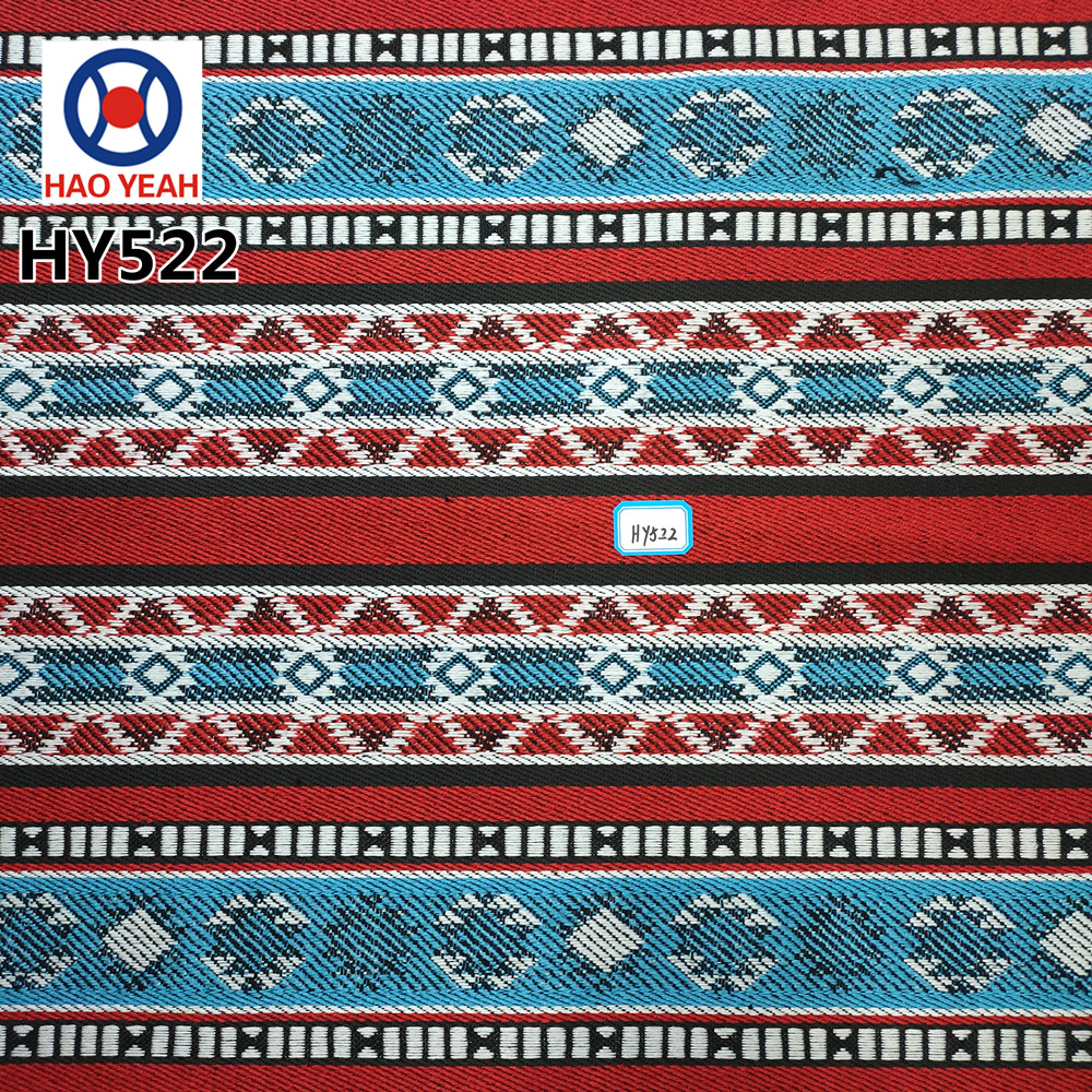Arabica style sadu polyester bombacio bis tincto jactum jacuard fabricae ad lectum et sacculum