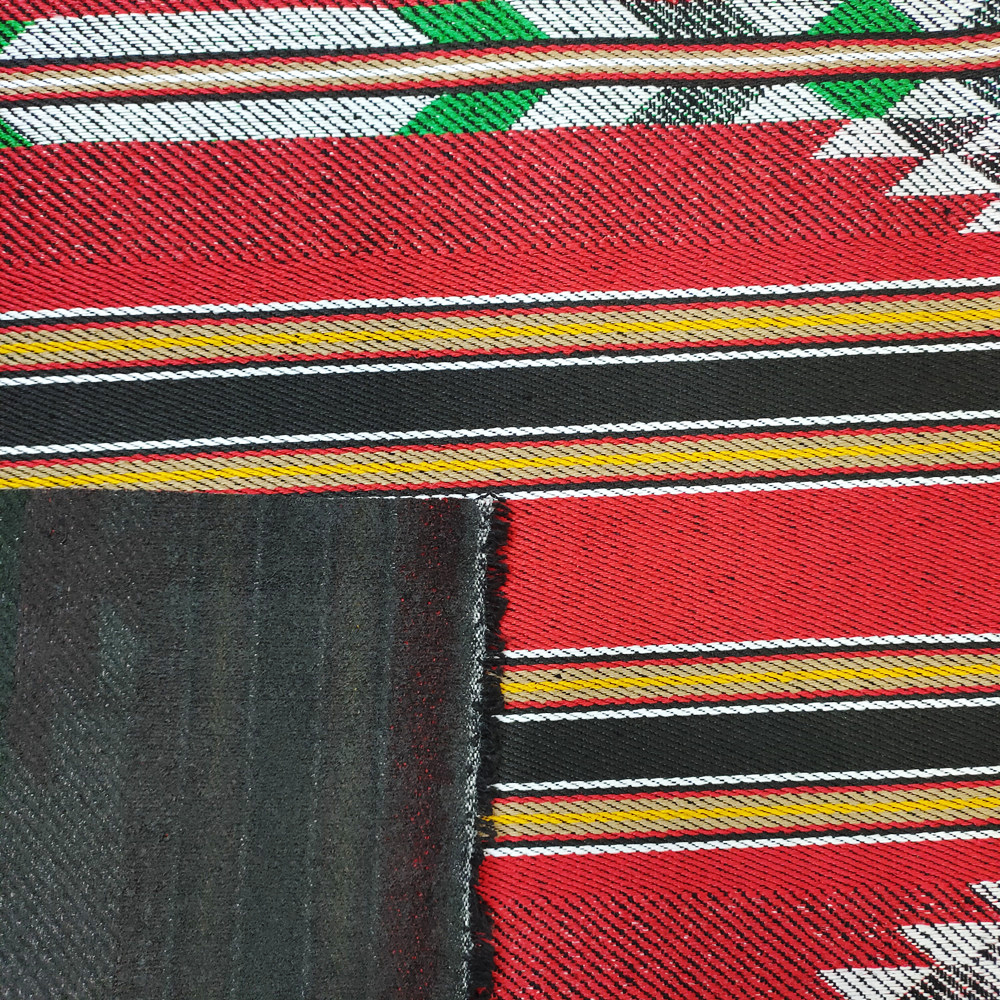 Arabica style sadu polyester bombacio bis tincto jactum jacuard fabricae ad lectum et sacculum
